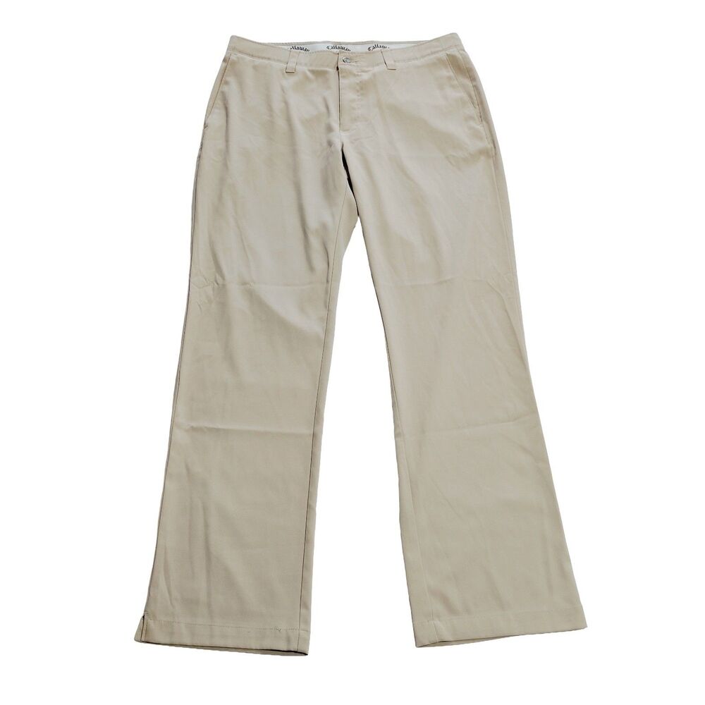 Callaway Golf Pants Mens 34x32 Khaki Mid Rise Performance Straight Stretch